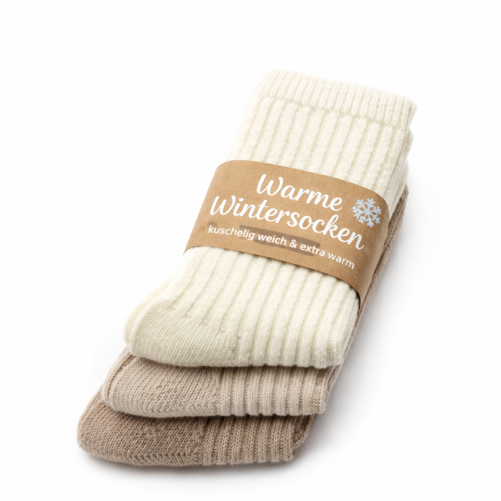 Fuchs Camper Alpaka Socken – Mitteldicke 3 Paar für Damen & Herren – Wärme, die bleibt – Ideal für Winter & Outdoor