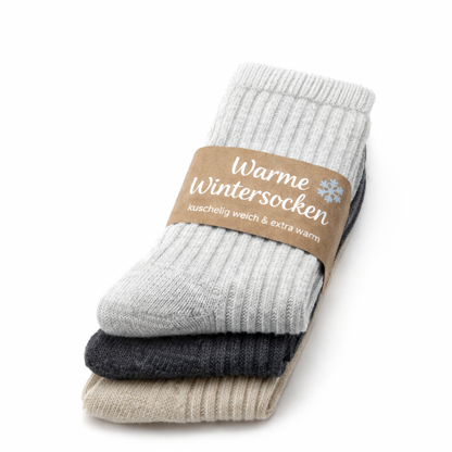 Fuchs Camper Alpaka Socken – Mitteldicke 3 Paar für Damen & Herren – Wärme, die bleibt – Ideal für Winter & Outdoor