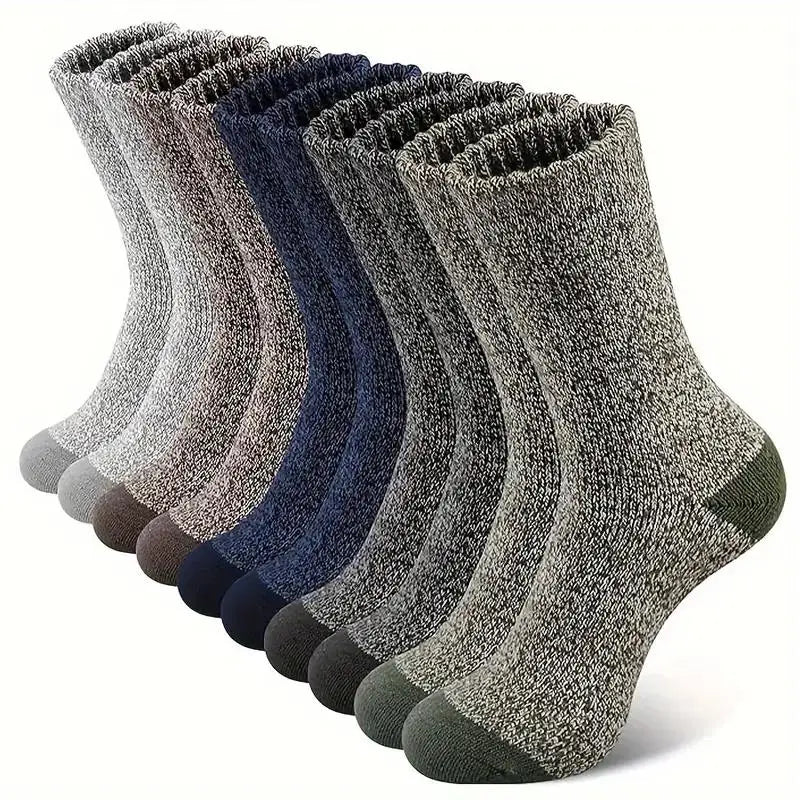 5 Pairs Merino Wool Socks for Men, Super Thick Hiking Socks Thermal Socks for Cold Weather