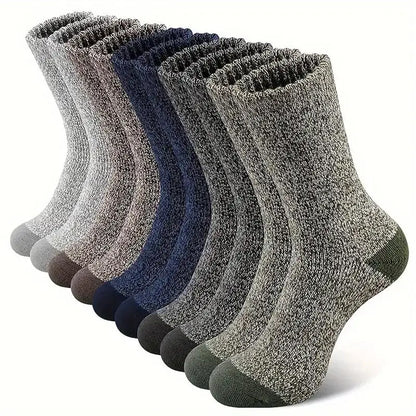 5 Pairs Merino Wool Socks for Men, Super Thick Hiking Socks Thermal Socks for Cold Weather