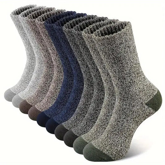 5 Pairs Merino Wool Socks for Men, Super Thick Hiking Socks Thermal Socks for Cold Weather